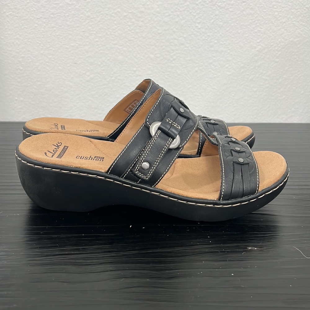 Clarks Women’s Sandals Delana Macrae Black Size 8 - Picture 6 of 15
